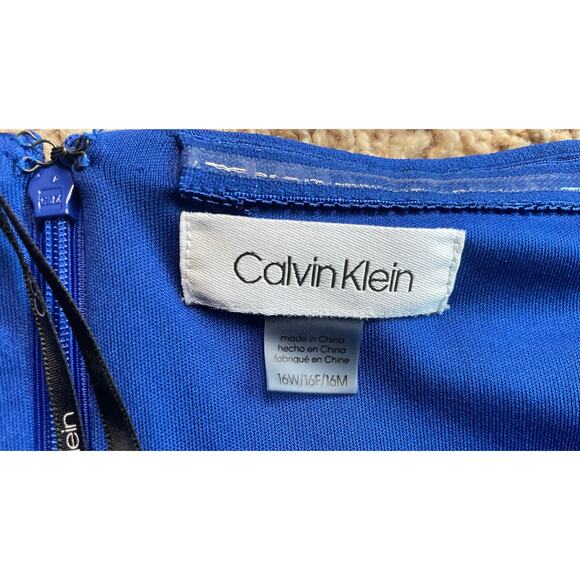 Calvin Klein Off-The-Shoulder Crepe Dress - Size 16W - Picture 4 of 6